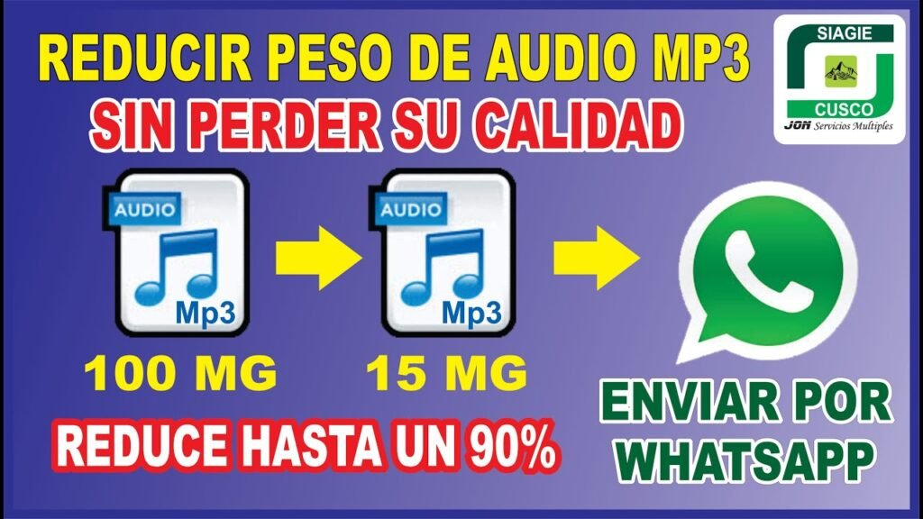 como reducir el tamano de un archivo de audio en android