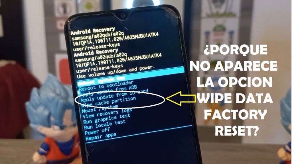 como traducir wipe data factory reset del menu de recuperacion en android